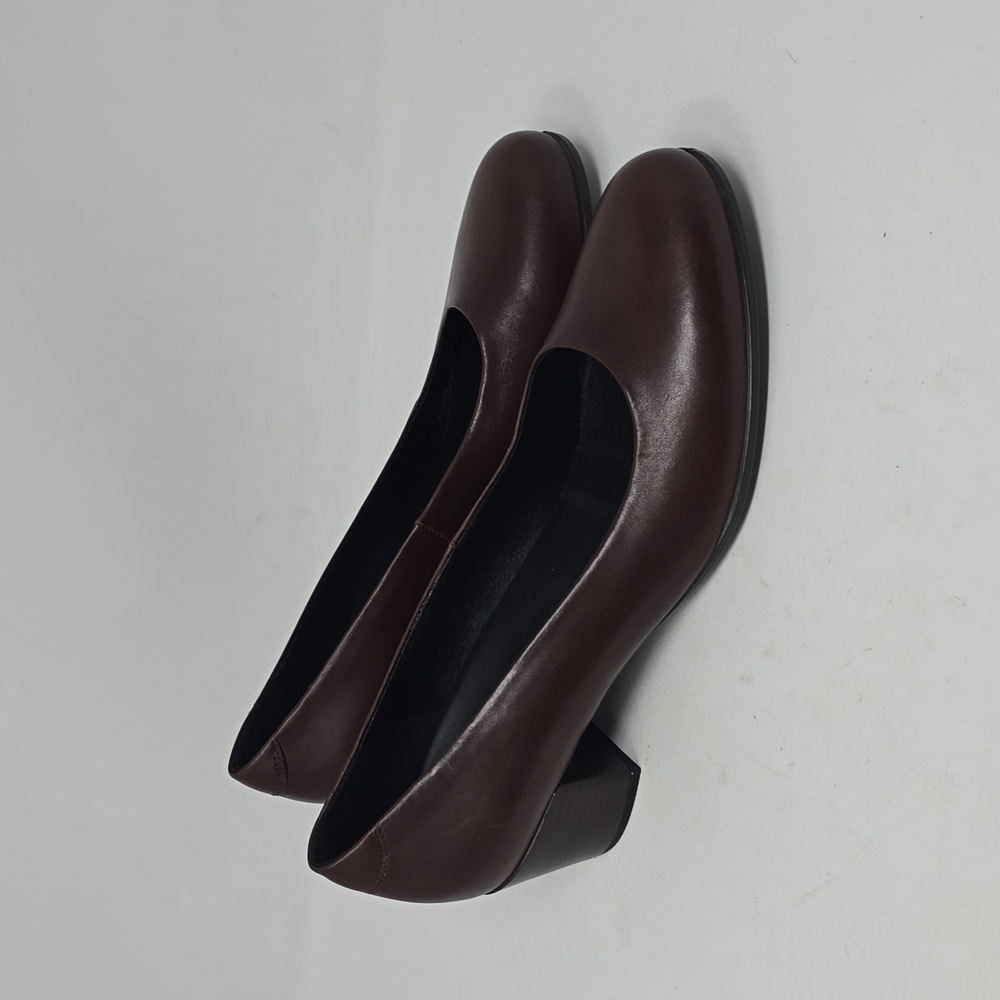 Ecco Dress Classic 35 Low Pump Brown Leather Women's Size 9 - Picture 3 of 6